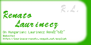 renato laurinecz business card